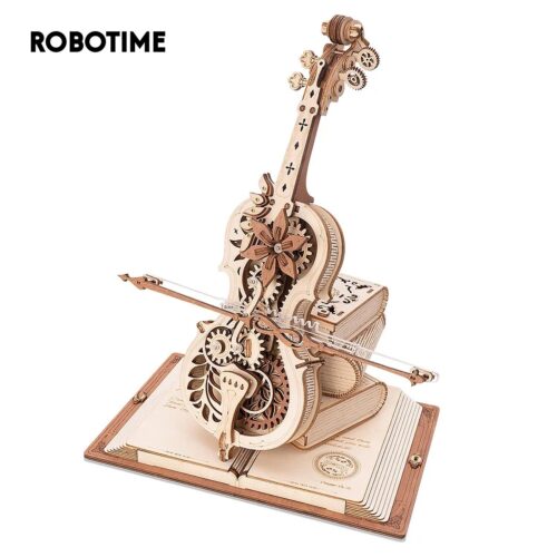 ROKR Magic Cello Mechanical Music Box 3D Wooden Puzzle AMK63. Mô hình Deer Store