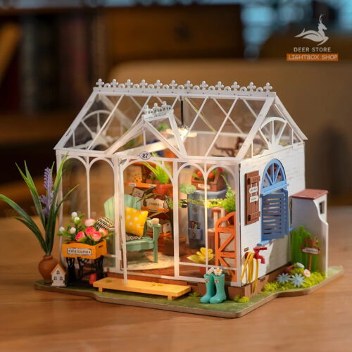 Mô hình Nhà Deer Store. Robotime Rolife Dreamy Garden House DIY Miniature House Kit DG163