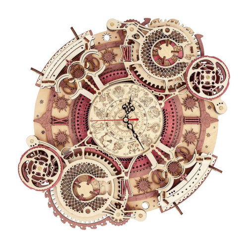 Zodiac Wall Clock Mechanical Time Art Engine LC601 Mô hình Deer Store