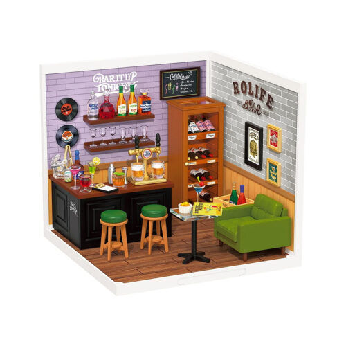 Rolife Leisurely Cheers Bar DIY Plastic Miniature House DW012 Mô hình Deer Store