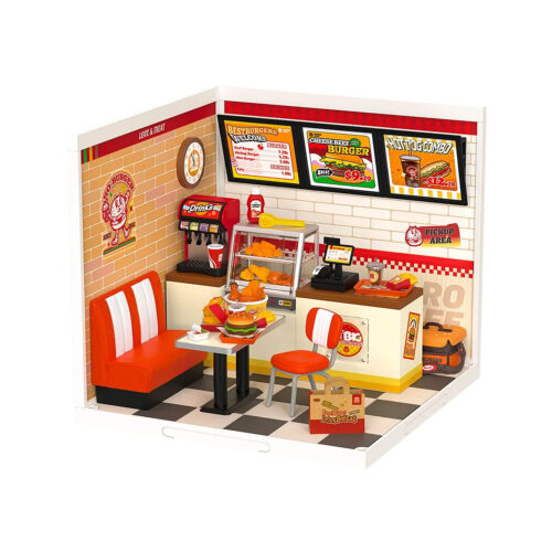 Rolife Yum Yum Burgers DIY Plastic Miniature House DW010 Mô hình Deer Store