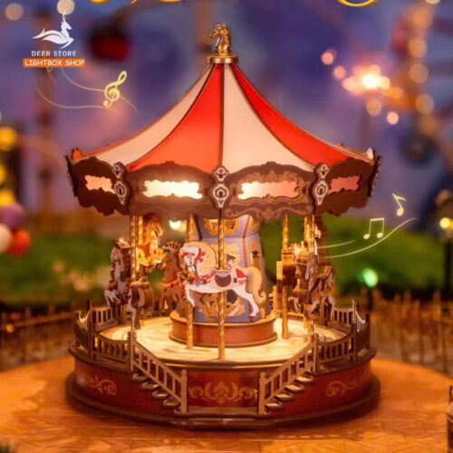 Rolife Classic Carousel 3D Wooden Puzzle AMC01 Mô hình Deer Store