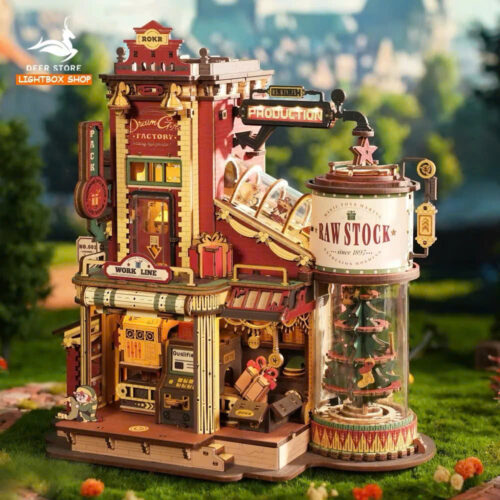 ROKR Christmas Dream Gift Factory Wooden Music Box EAB01 Mô hình Deer Store