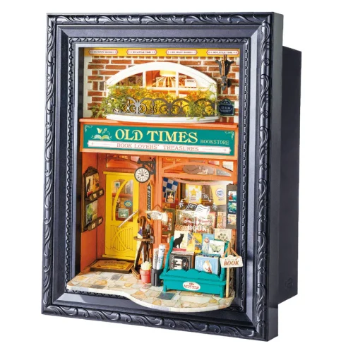 Rolife Old Times Bookstore 3D Wooden Puzzle DP004 Mô hình Deer Store