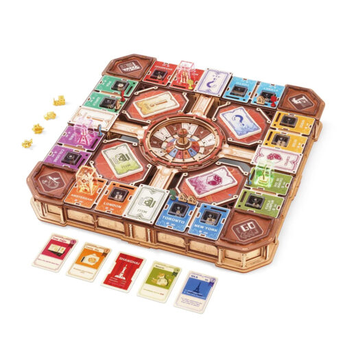 ROKR Fortune Quest. Bộ Cờ Tỷ Phú DIY 2-5 người chơi 3D Tự lắp bằng gỗ Có Đèn. EGM01 DEER STORE